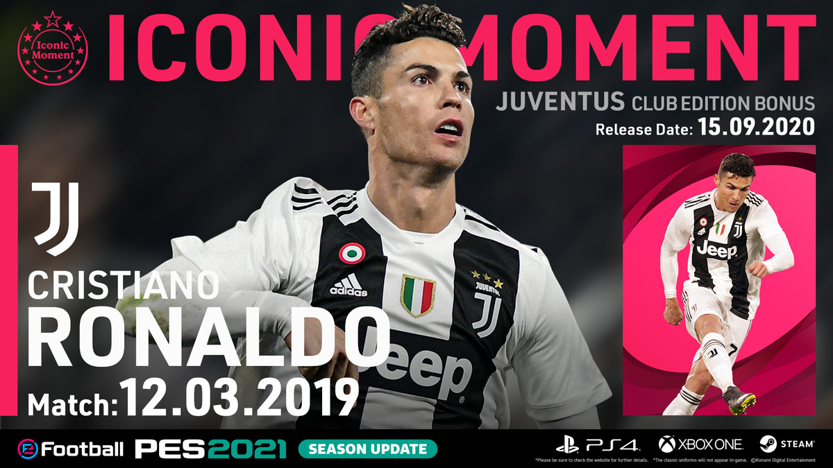 PES 2021 Iconc Moments Players Club Editions